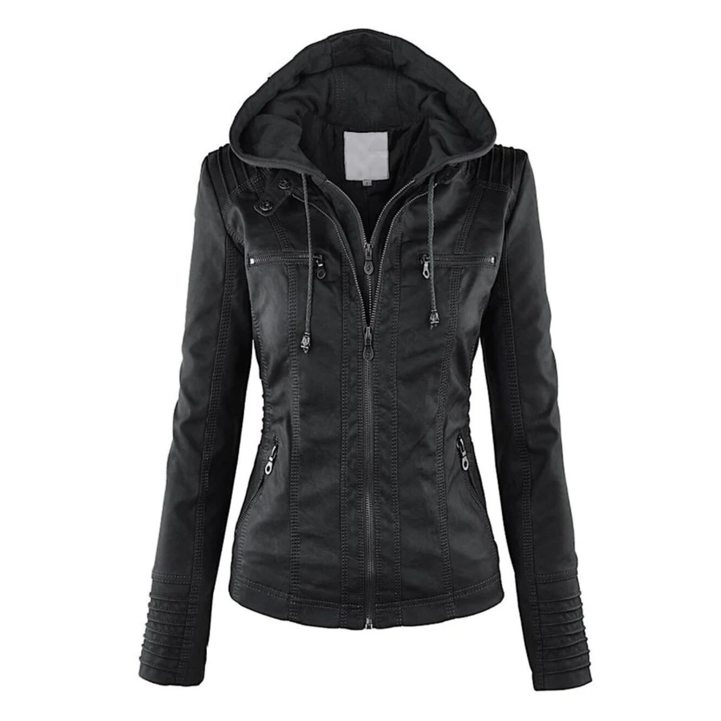 YSOLDE | LEATHER HOODED JACKET