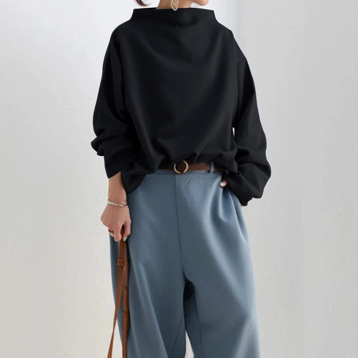ELSPETH | HIGH-NECK CASUAL TOP